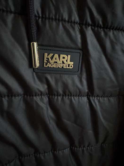 Geacă Karl Lagerfeld originală, neagră, cu glugă