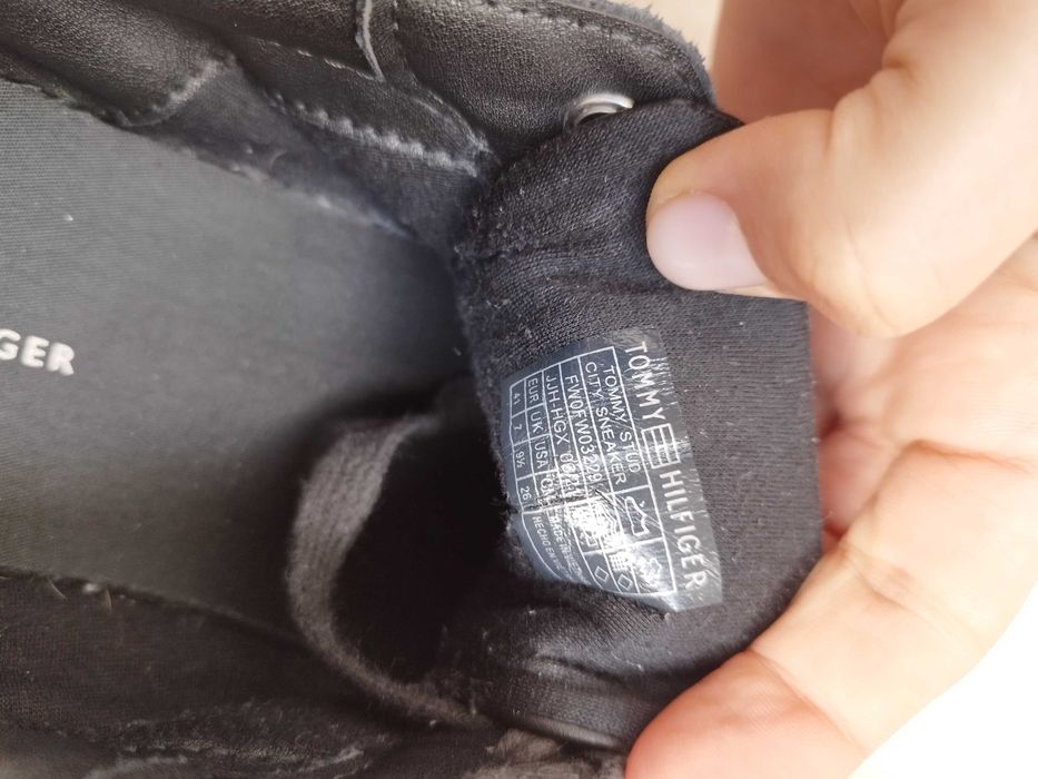 Оригинални  брокатени маратонки Tommy Hilfiger естествена кожа