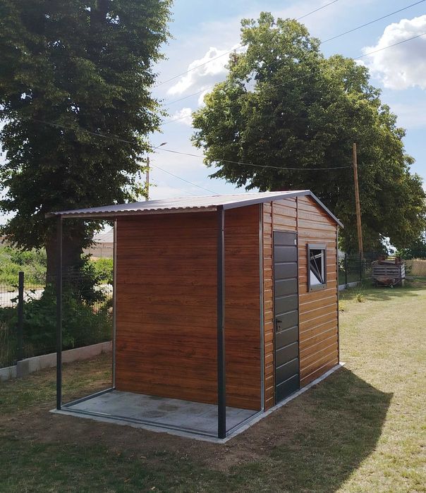 Casuta de Unelte 3m x 2m Cu Copertina 1m x 2m Tabla Lemn