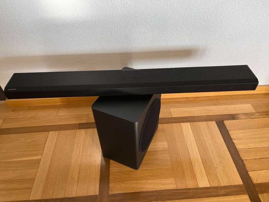 Samsung Soundbar HW-Q70T 3.1.2 Impecabil, 330W Dolby Atmos & Bluetooth + Kit 120W Surround SWA-9000S/EN Dolby Atmos cu standuri