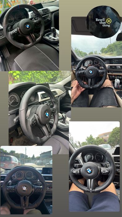 Volan M Pachet Tesit Piele  F//E // Airbag BMW // Padele Incluse // Produs in Germania // Fara Codare //Calitate Premium //Distronic //F10,F30,E90 etc