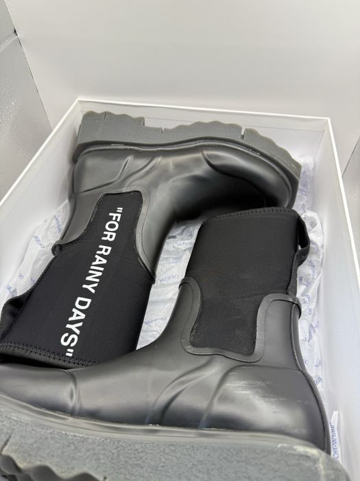 OFF WHITE lether snow boots