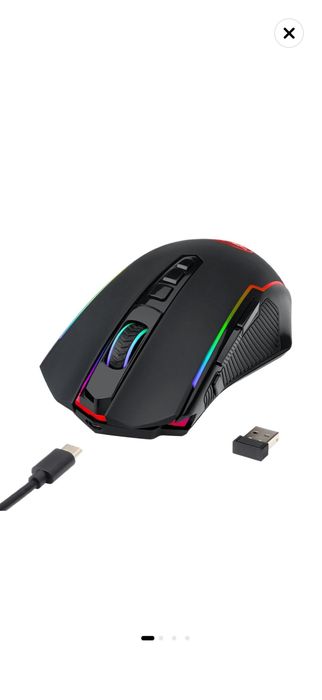 Mouse gaming wireless Redragon Ranger, 8000 DPI , 9 butoane, iluminare RGB