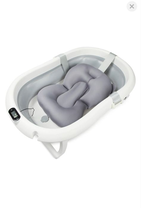 Ванночка Babyton Grey с матрасиком, складная