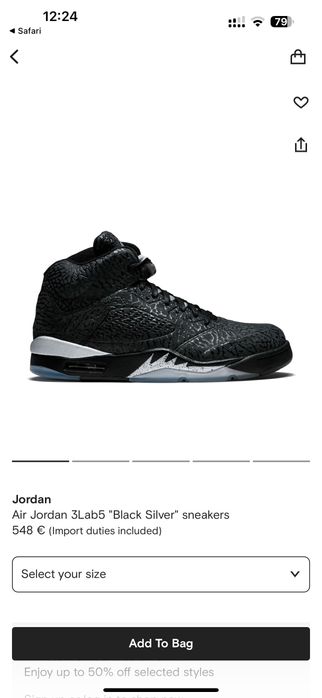 Nike Jordan 5,model 3lab5 nr 44/28cm noi
