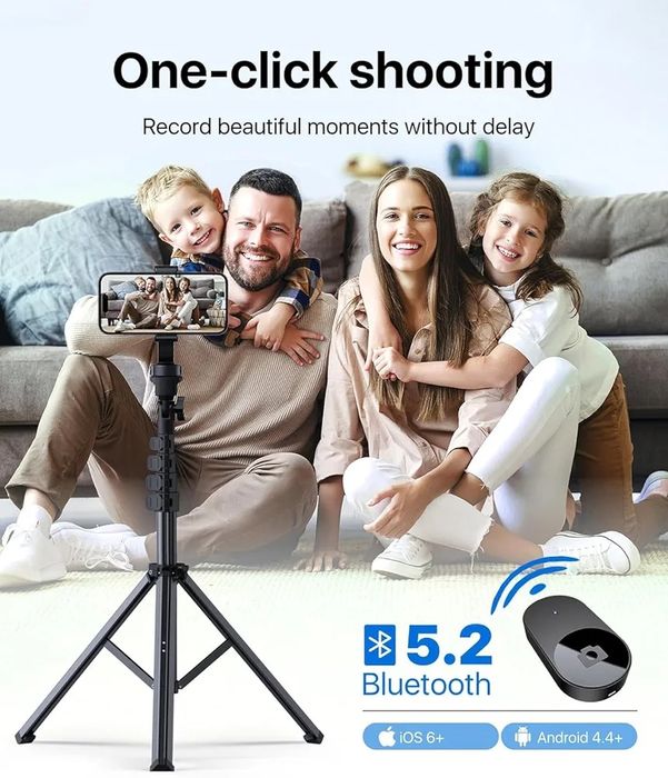 Trepied/selfie stick cu declansator bluetooth pt iPhone/samsung etc