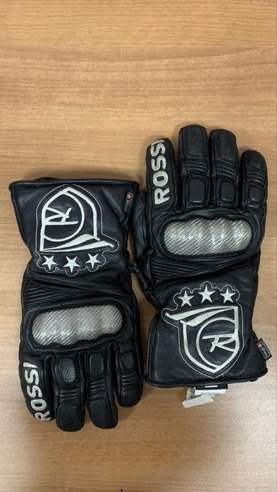 Продавам качествени мото ръкавици ROSSI (черни, кожени)
