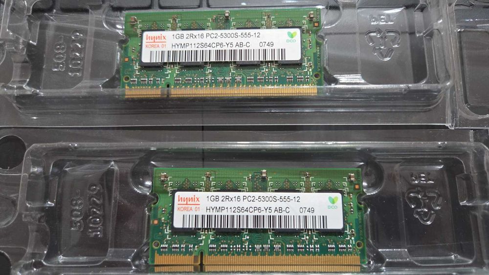 Pachet 2 Memorii RAM  2 x 1 GB pentru laptop-uri