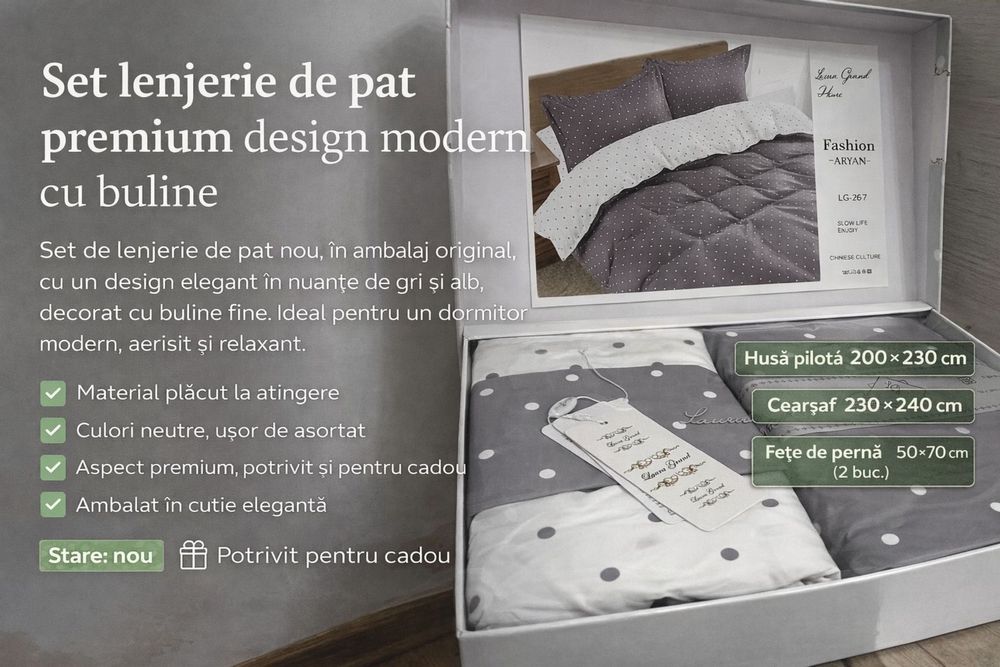 Set lenjerie pat premium Laura Grand Home - mai multe culori