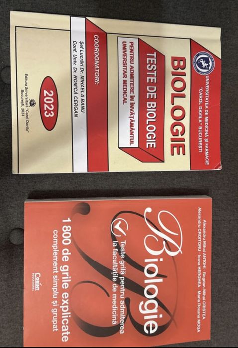 Carti biologie - admitere medicina