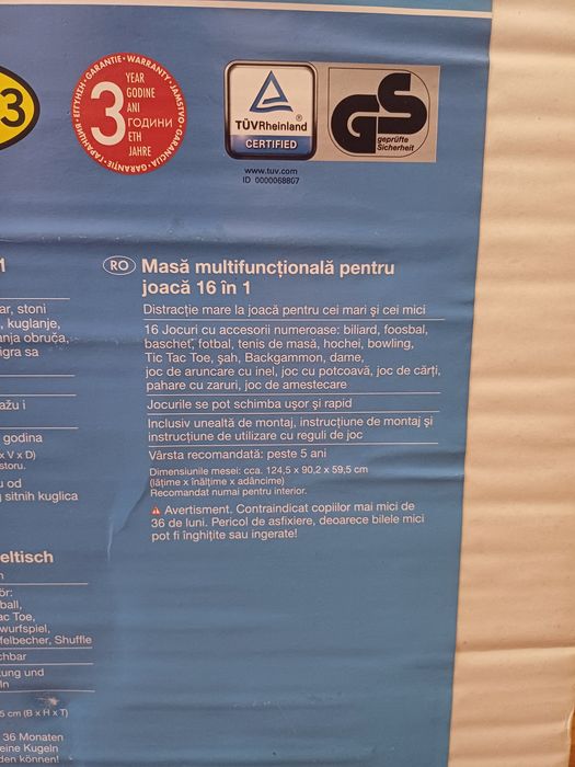 Mulți Games Table 16-in-1, 5 ani+