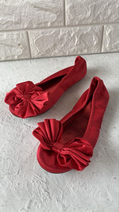 Балетки детские ярко розовые