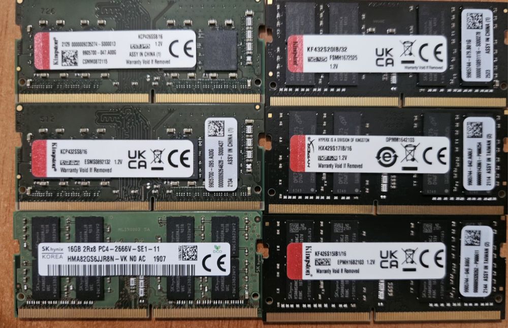 Memorii RAM laptop SODIMM DDR4 16GB / 32GB – Kingston FURY, HyperX, SK hynix
