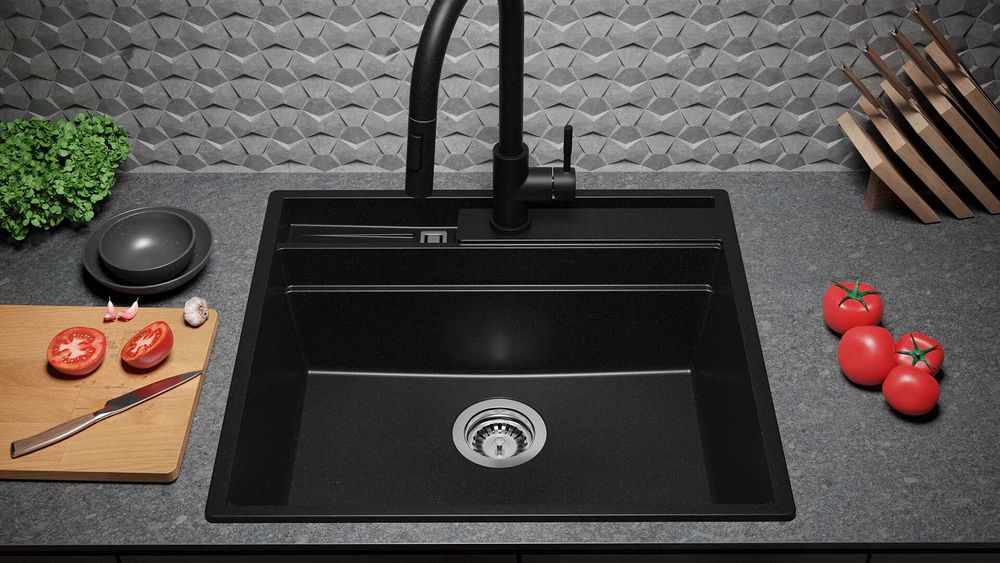 К-т Мивка+Смесител+Сифон Цветове Кухненска Мивка от гранит модел Осло