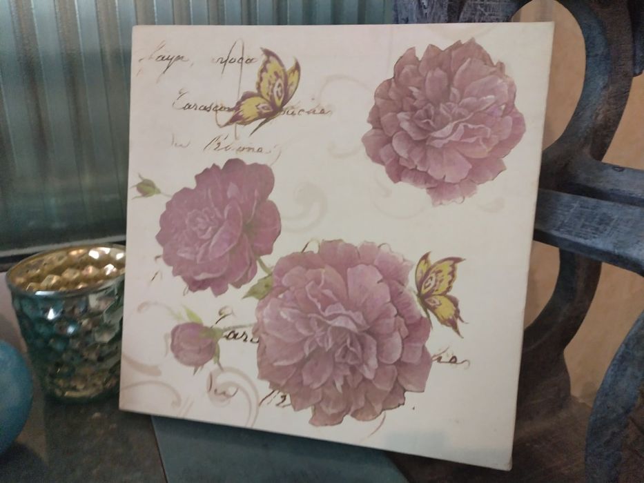 Винтидж Картина с цветя от Испания