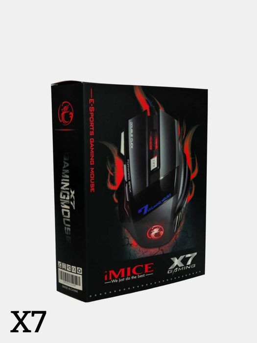 Геймерская мышь iMICE X7 проводная, лазерная, игровая мышь