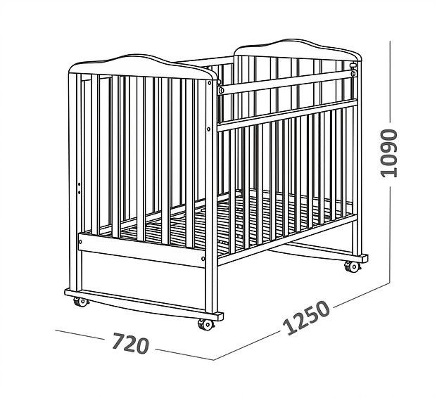 Детская кровать “Митенька”, береза