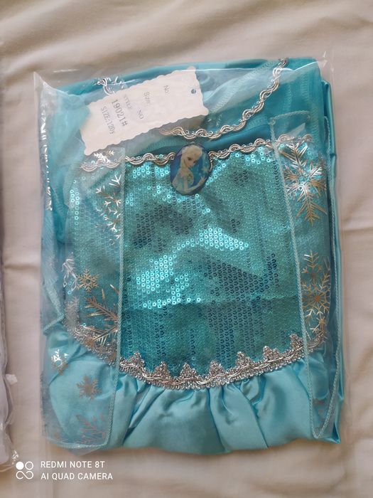 Рокля на Елза от фроузън 1 за 2,3,4, 5 ,6,годишни принцеси