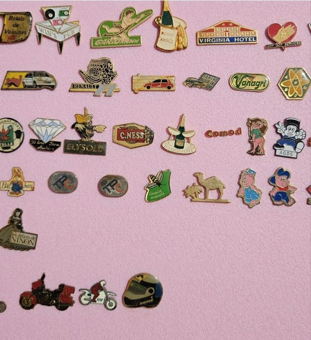 83 Insigne Vintage (Anii ’80–’90) – Franța, Auto, Coca-Cola, Tour de France