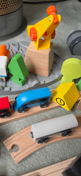 Set Lillabo mare șine de tren din lemn + accesorii Ikea