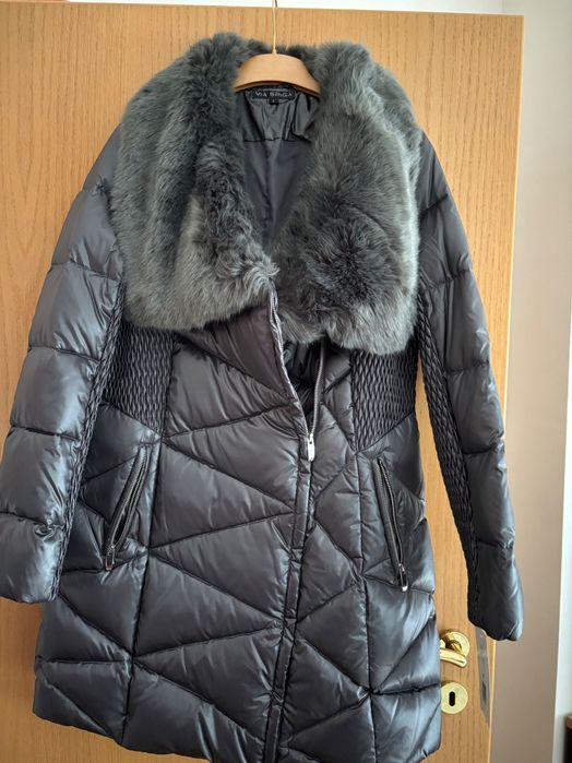 Jacheta de iarna eleganta , gri metalizat masura L.