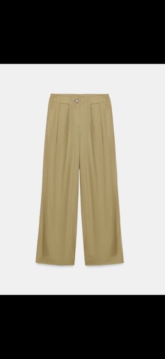 Pantaloni largi cu pense Zara XS noi
