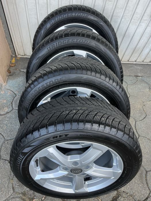 Jante 5x112mm, anvelope iarna 225/55 R17 Audi A4, B8, B9, A6 C6 C7, A5