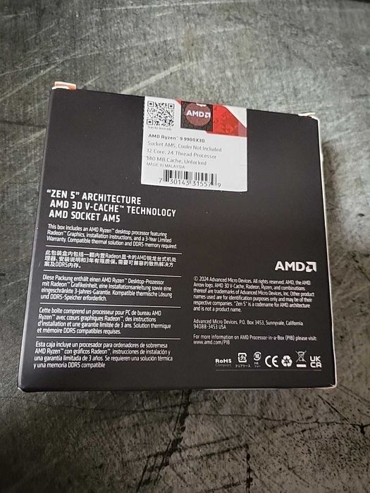 Процессор Ryzen 9 9900X3D