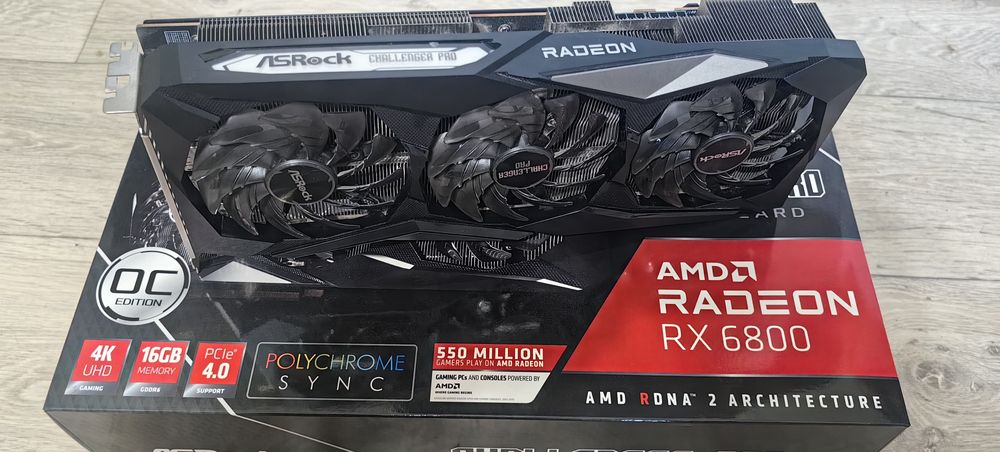 Видео карта ASRock AMD Radeon RX 6800 Challenger Pro 16GB OC