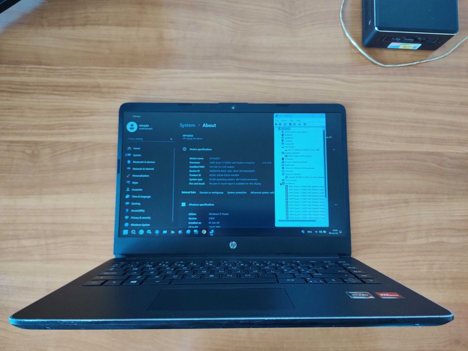 HP 14s-ryzen 5-5500U,ram (4-16)gb,ssd (120-512)gb