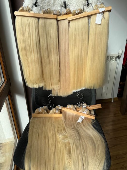 100% естествена виетнамска коса – двойно изтеглена. Руса