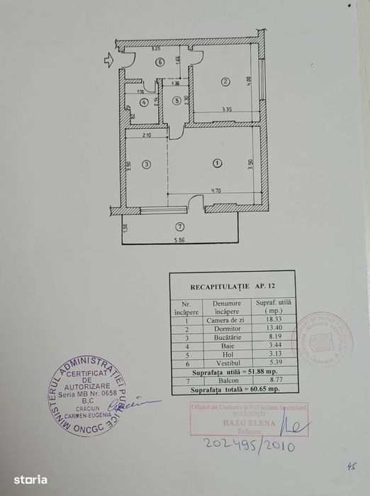 Particular vand apartament 2 camera Valea Furcii/Valea Larga, S6, Buc