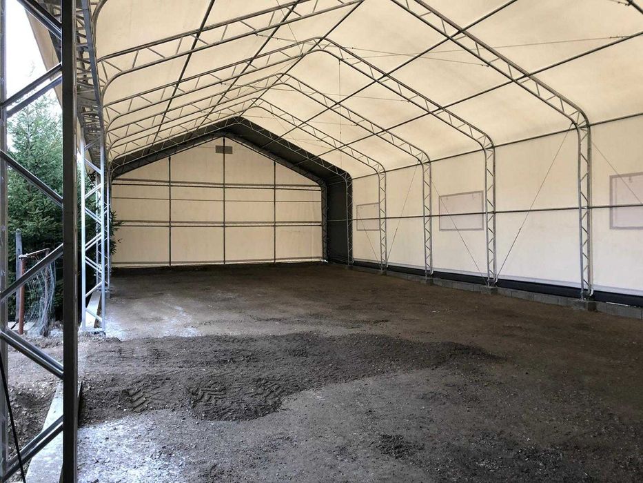 Отворена индустриална палатка 10x24.4x3.5(6.1) м