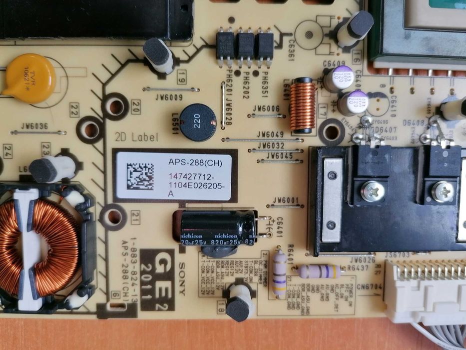 Componente TV SONY 32 " KDL-32EX520   Sursa, T-con