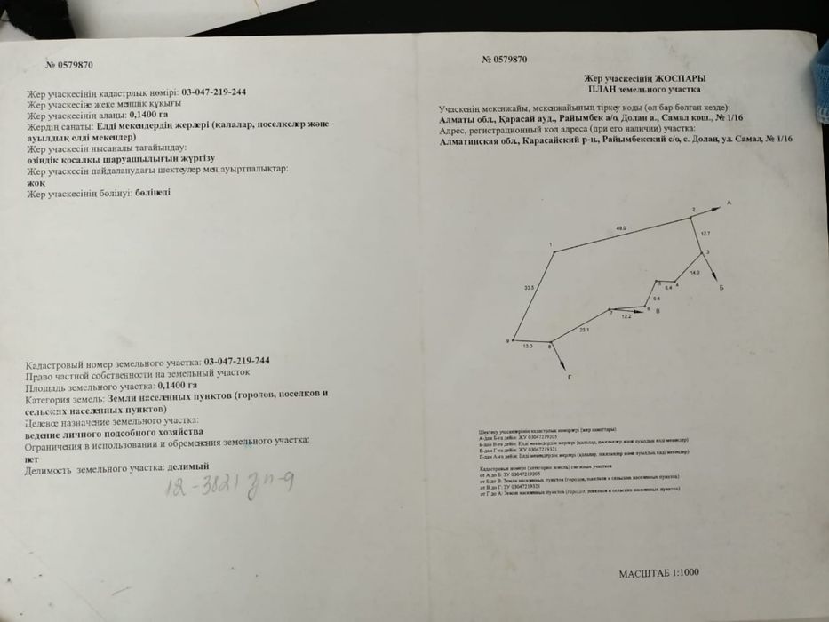 Участок в Долане