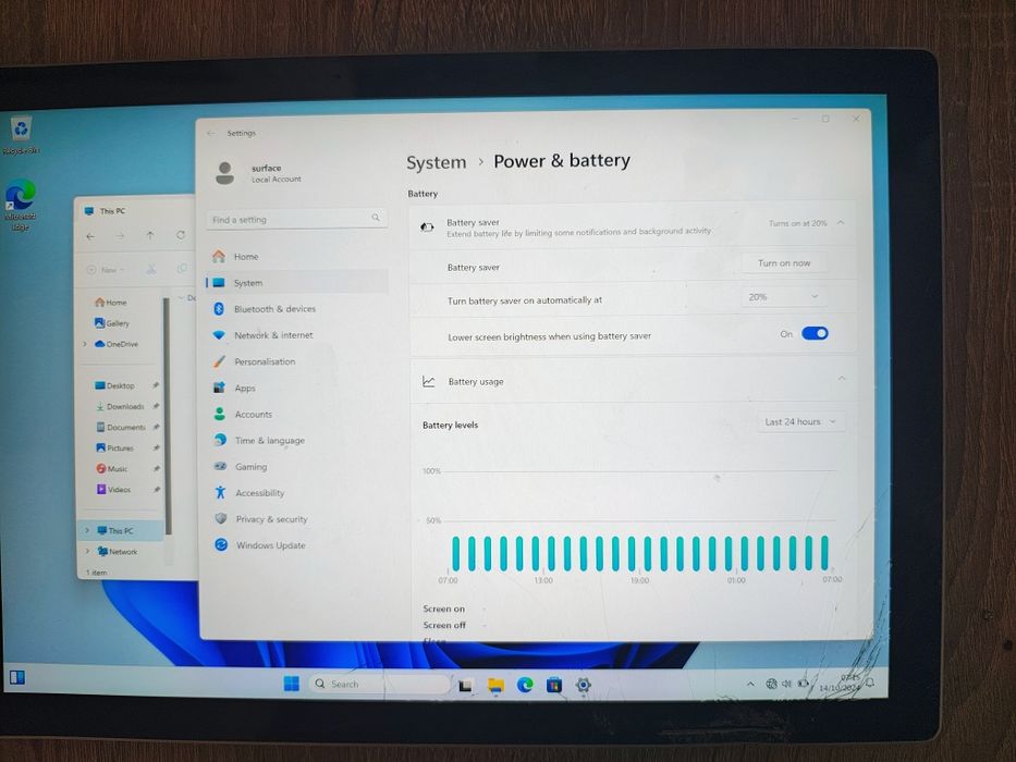 Tableta - Microsoft Surface 7 pro - i5 gen 10 - 8gb ram - defecta