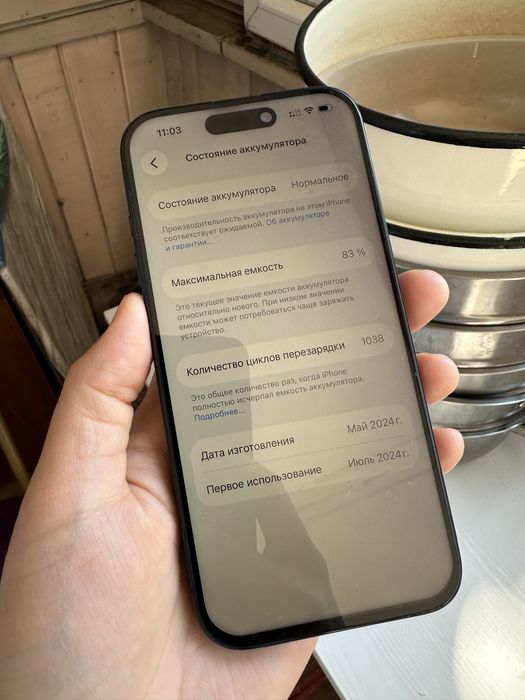 Айфон 15 Про 256гб 83% Без минусов