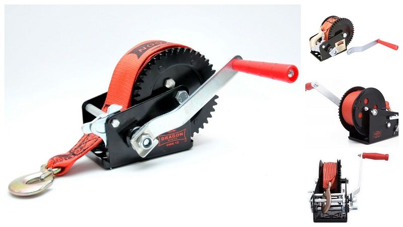Ръчна лебедка с колан 8м DRAGON WINCH