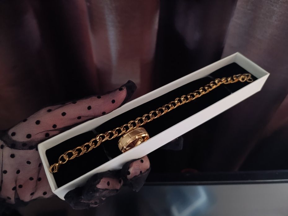 Мужской трос -цепочка в золотом цвете,не темнеет