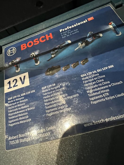 Bosch 12V Combo 5 scule +3 ac+incarcator-Sigilat