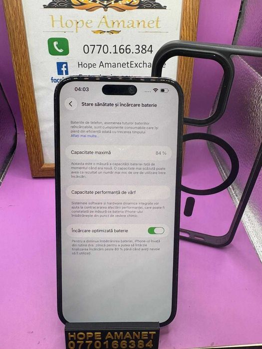 HOPE AMANET P2-Iphone 14 pro max 256 GB/84% BAT