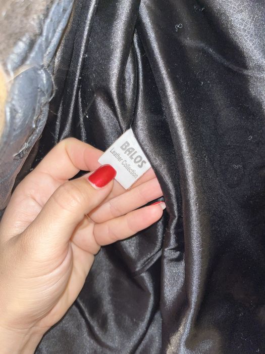 Дамско яке естествена кожа и яка от лисица