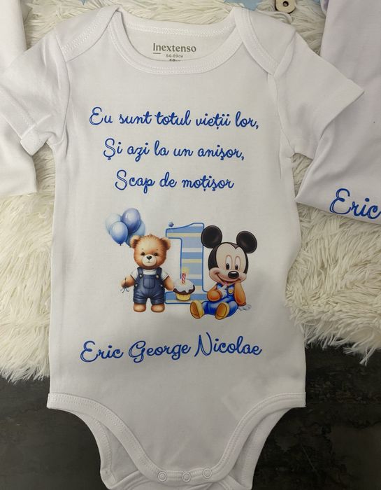 Set tăiere moț + tricou/body personalizat