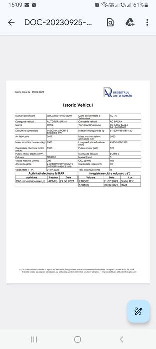 Opel Insignia 2.0 diesel 170cp Euro 6