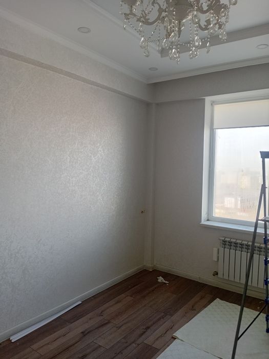 Поклейка обоев ремонт квартира