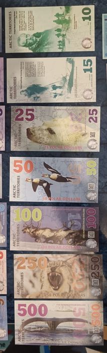Lot 20 de bancnote dolari teritoriale artice