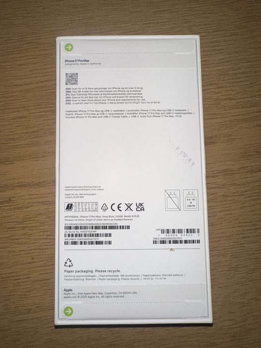 Iphone 17 Pro Max 256Gb