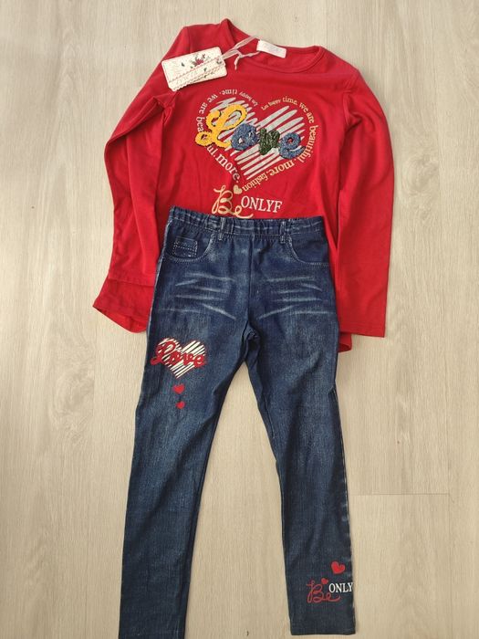 Блуза и дънки за момиче