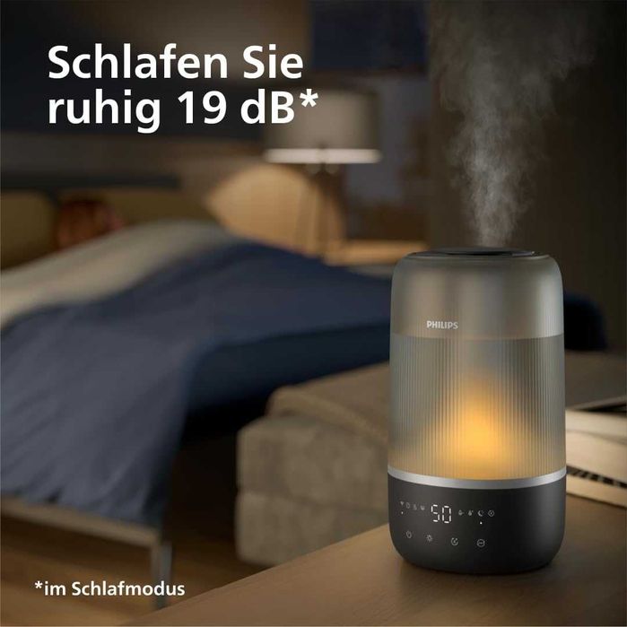 Умен овлажнител Philips компактен, мощен, ароматерапия, до 41кв