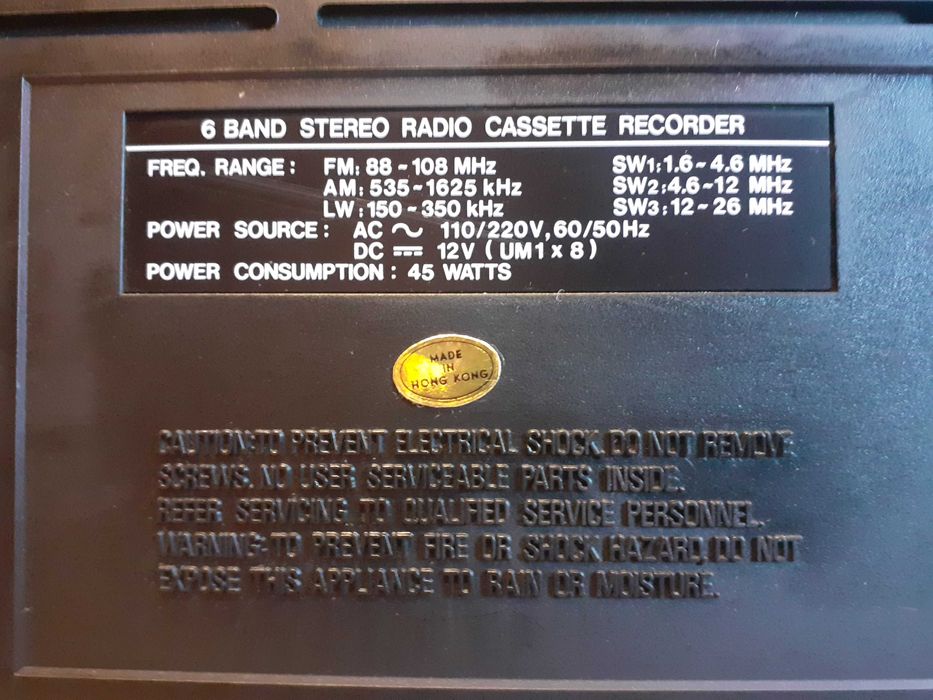Radiocasetofon Boombox Conic Radio cu 6 benzi